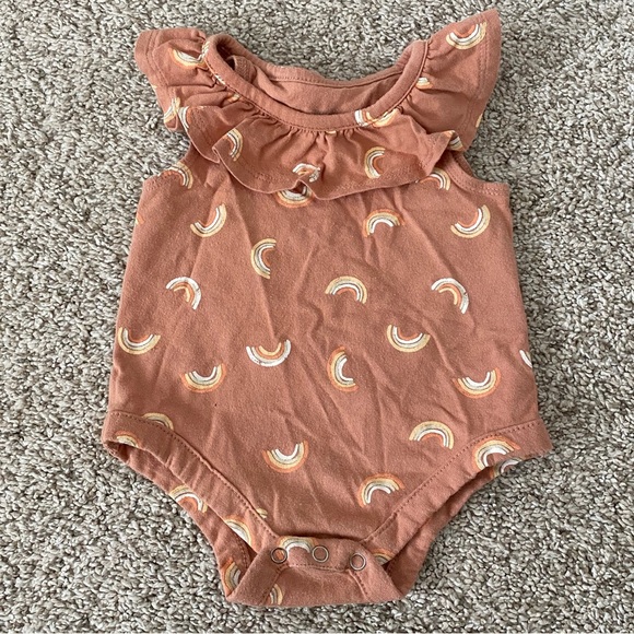 Grayson Mini baby girls rainbow ruffle bodysuit size 0-3 months - Picture 1 of 7
